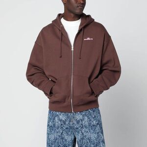 AWAKE NY Zip Up Hoodie Men BROWN Sweaters & Cardigans